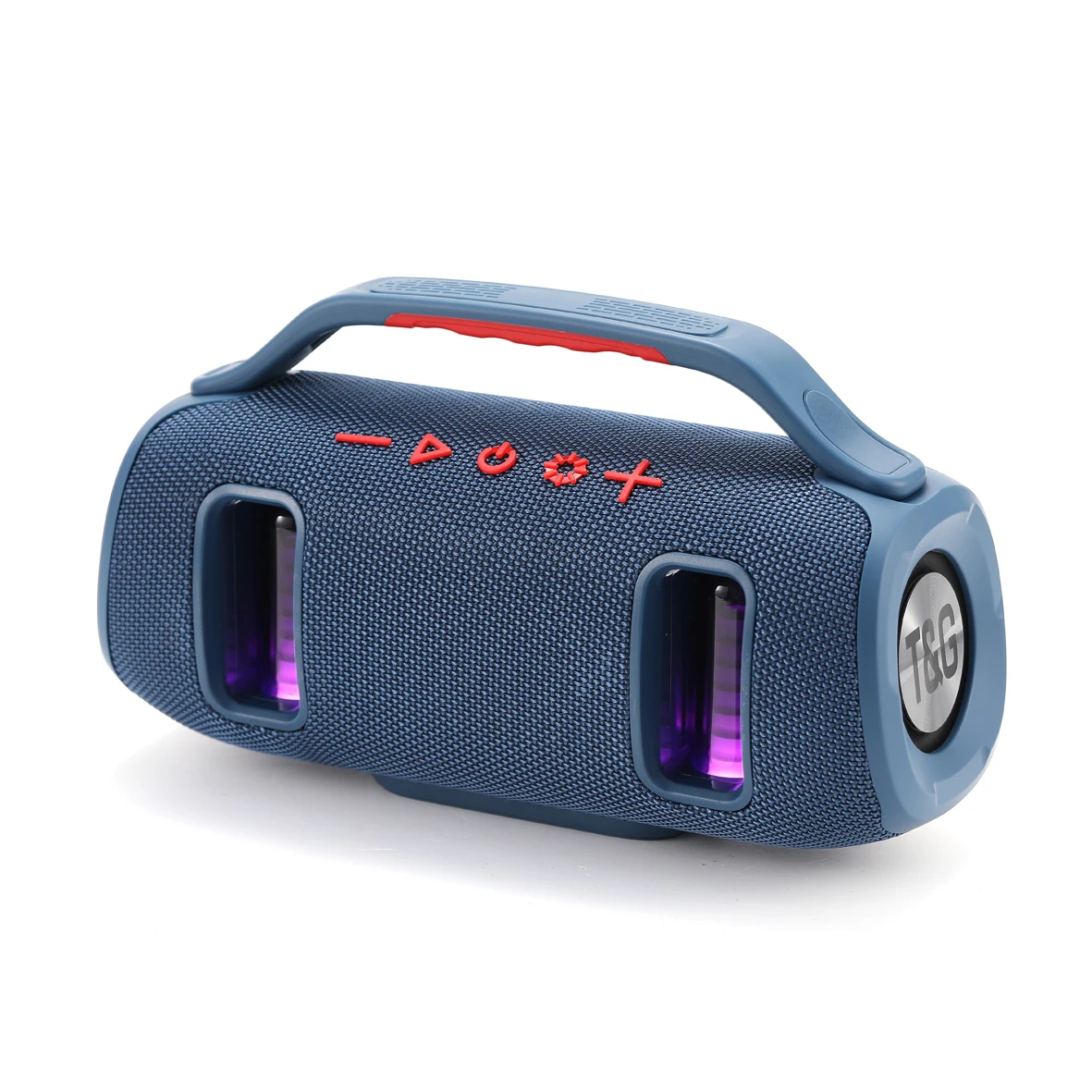 Altavoz Bluetooth Impermeable De Alta Calidad (azul) Con Iluminación Led, Altavoz Activo De Tela Y Radio Fm.