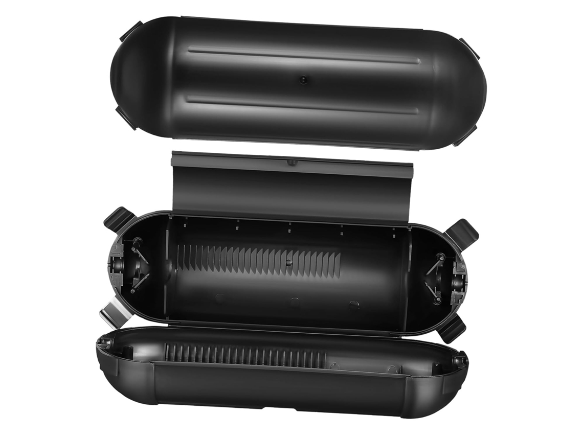 Juego De 2 Cajas De Conexiones Pequeñas, Negras E Impermeables: Protección Robusta Para Cables Exteriores.