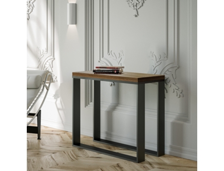 Consolas Elettra Libra Extensible hasta 90 cm ITAMOBY (90 x 45 x 80 cm - Paneles de Melamina - Roble Natural)