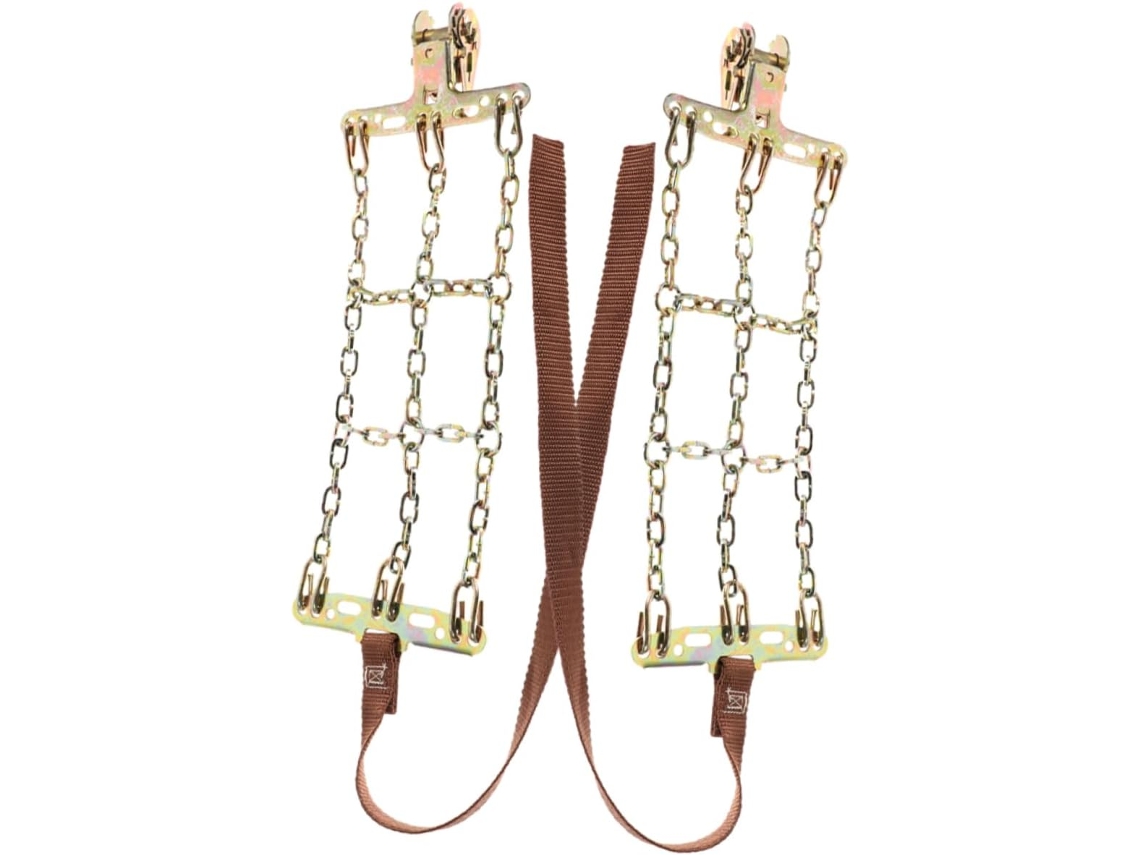 2 Cadenas Para Nieve Para Neumáticos, Soporte Para Hielo Con Clavos, Protección Reforzada Para Camiones Y Automóviles.
