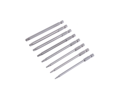 8pcs bits chave torx magnética haste hexagonal 1/4 polegada t8 t40 aço s2 100mm S/MARCA
