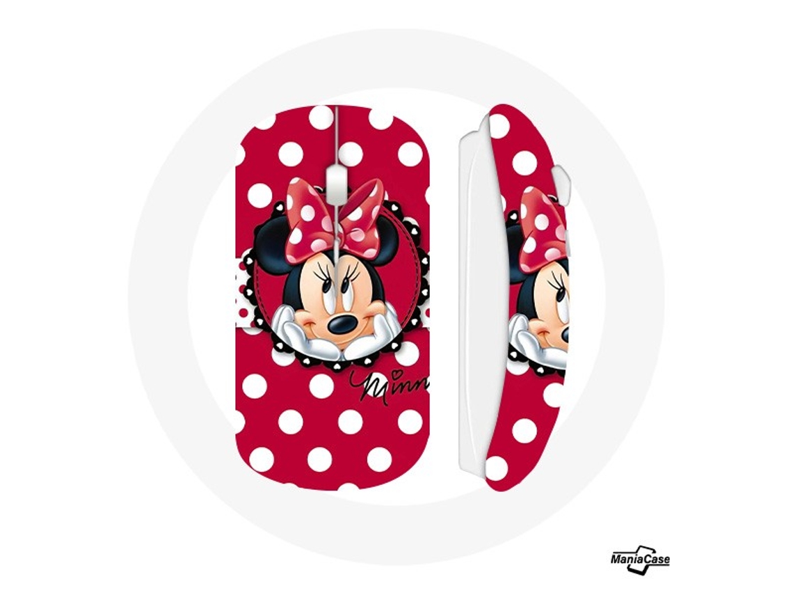 Ratón inalámbrico Minnie Mouse Cartoon Vermelho MANIACASE