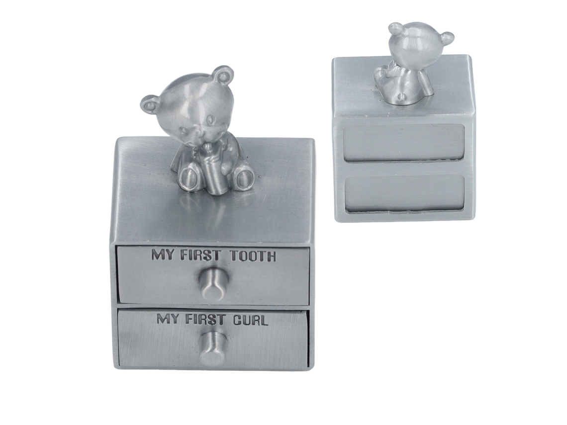 Caja De Recuerdos Para El Hada De Los Dientes Con Diseño De Cajón De Oso, Interior De Aleación Suave Para Bebés.