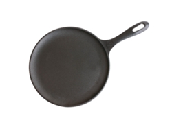 Plancha Cocina Inducción Comal Hierro Fundido Curado Para Pizza, Tortillas 26,6cm Fuego, Barbacoa Victoria 32999 Negro