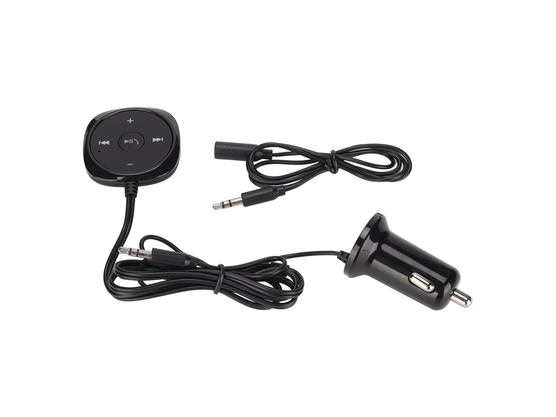 Receptor De Audio Para Coche Bluetooth 5.0 Con Puerto Usb De 5v 2.1a Y Entrada Aux De 3.5mm, Manos Libres.