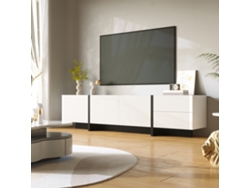 Mueble Tv 190cm 3 Puertas 2 Cajones Blanco Diseño Almacenamiento