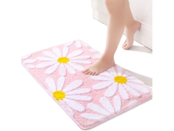 Alfombrilla De Baño Antideslizante Daisy, Suave Y Absorbente (rosa/50x80cm) Gertiz