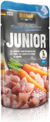 Belcando Junior 12 x 125g pollo con zanahorias y aceite de alimento húmedo para perros completo pienso 12x125