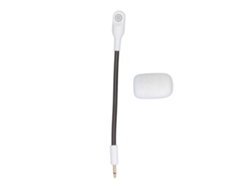 Micrófono De Repuesto Para Auriculares Blackshark V2 Y V2 Pro Con Conector De 3,5 Mm Dorado Y Plateado Y Brazo Flexible Blanco.