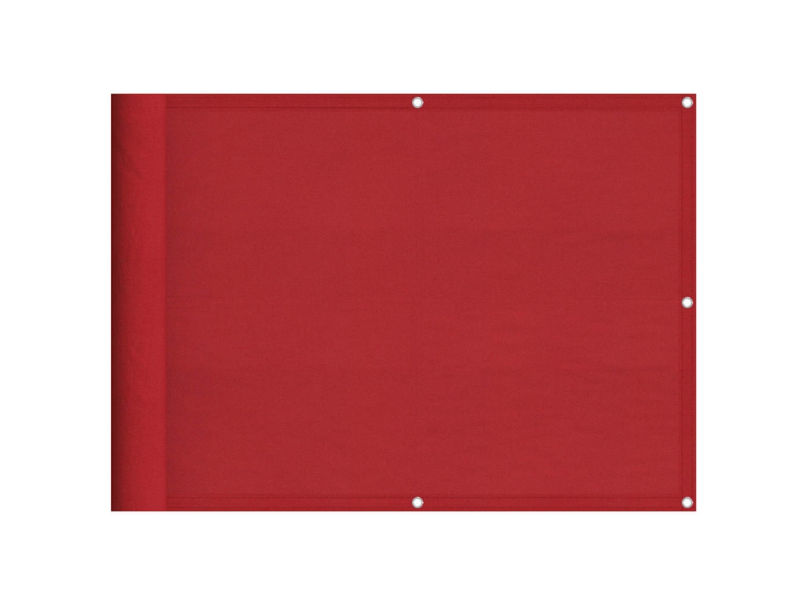 Maison Exclusive - Biombo Para Balcón Rojo, 75 X 1000 Cm, 100 % Poliéster Oxford