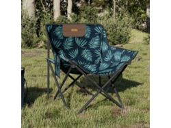 Sillas de camping plegables DKD Home Decor de 2 piezas con bolsillos, estampado de hojas