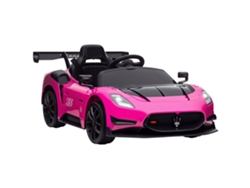 Coche Eléctrico Infantil Maserati Gt2 De 12 V Con Mando A Distancia Y Luces Led Rosas.