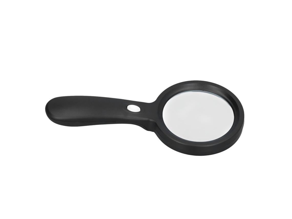 Lupa Led Redonda De Mano De Color Negro Con Aumento De 10x Para Uso En La Oficina, La Escuela, El Hogar Y Exteriores.