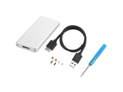 Caja Externa Para Ssd Mini Msata Usb 3.0 6gbps, Carcasa De Aleación De Aluminio, Color Plateado