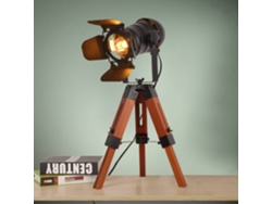 Lámpara de mesa antigua con mini trípode de cine