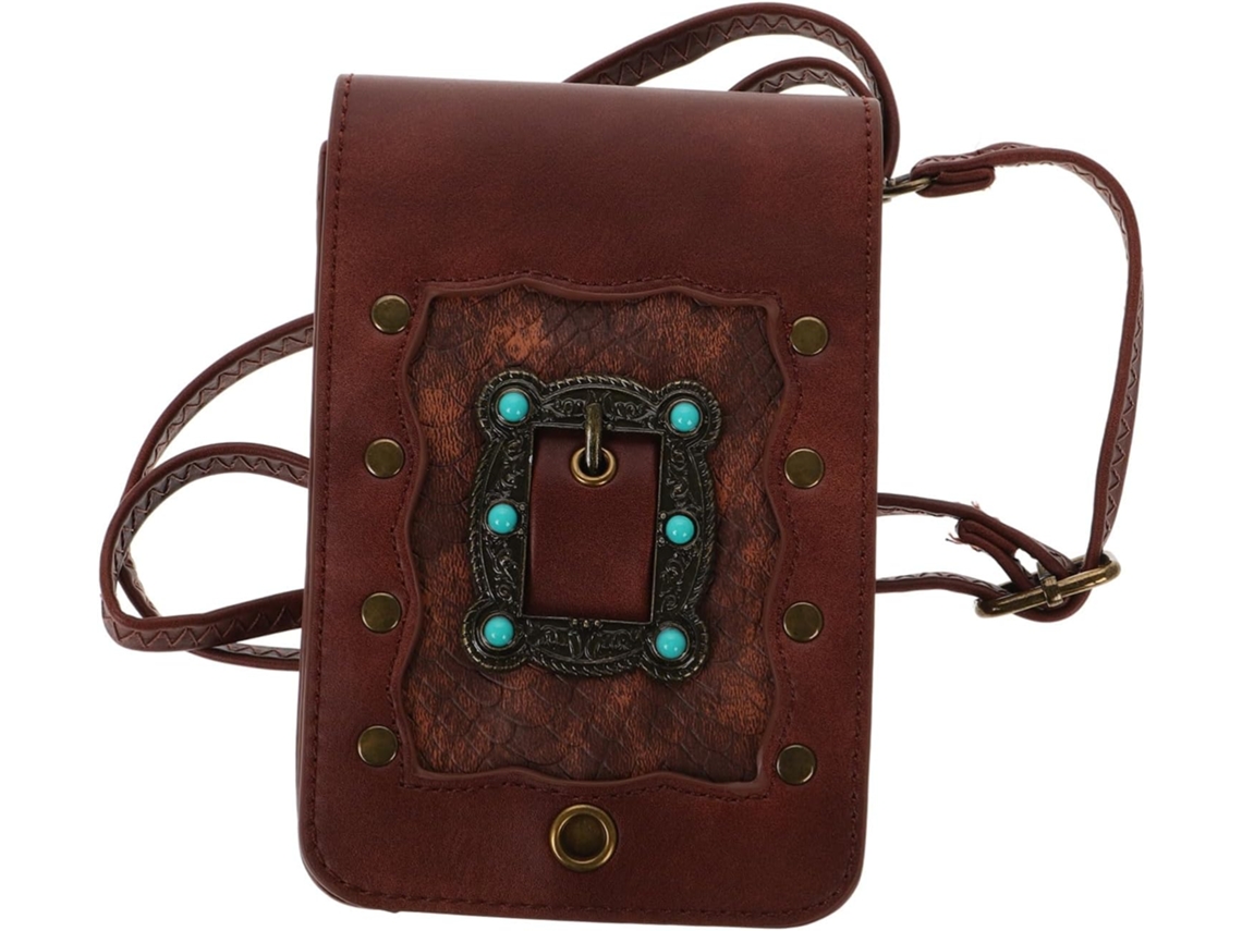 Riñonera de estilo Steampunk para mujer, mini bolso de viaje con soporte para teléfono móvil, talla R, para actividades al aire libre.