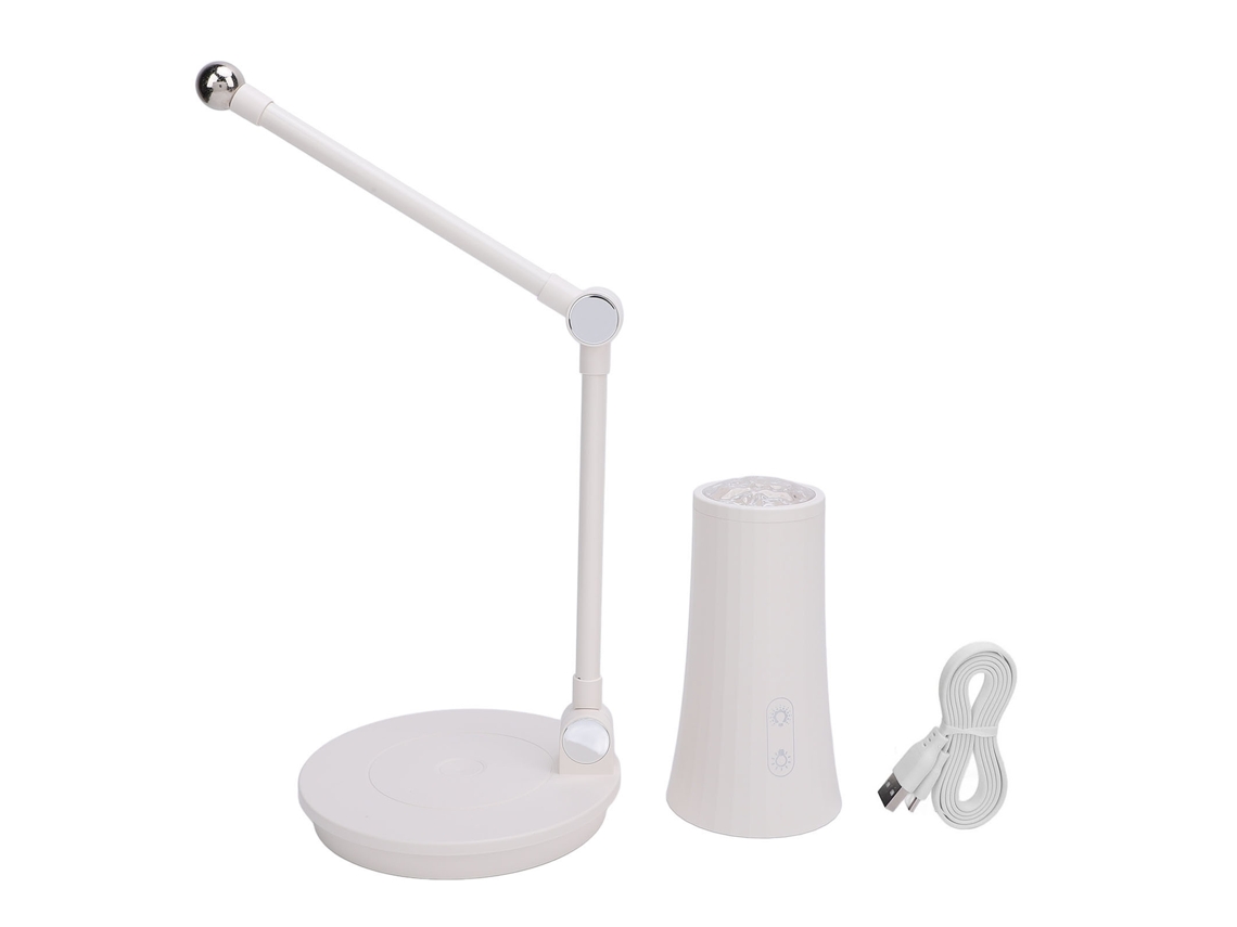 Rebe-lámpara De Escritorio Inalámbrica Led Con Control Táctil, Carga Magnética Y Proyección Rgb De 3 Temperaturas De Color