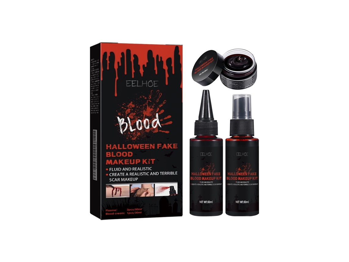Kit de maquillaje de sangre falsa Worten para Halloween
