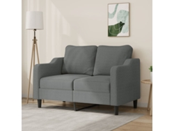 Sofá De 2 Plazas De Tela Gris Oscuro 120 Cm