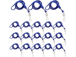 Paquete De 50 Cordones Planos Azules Para Credenciales De Identificación.