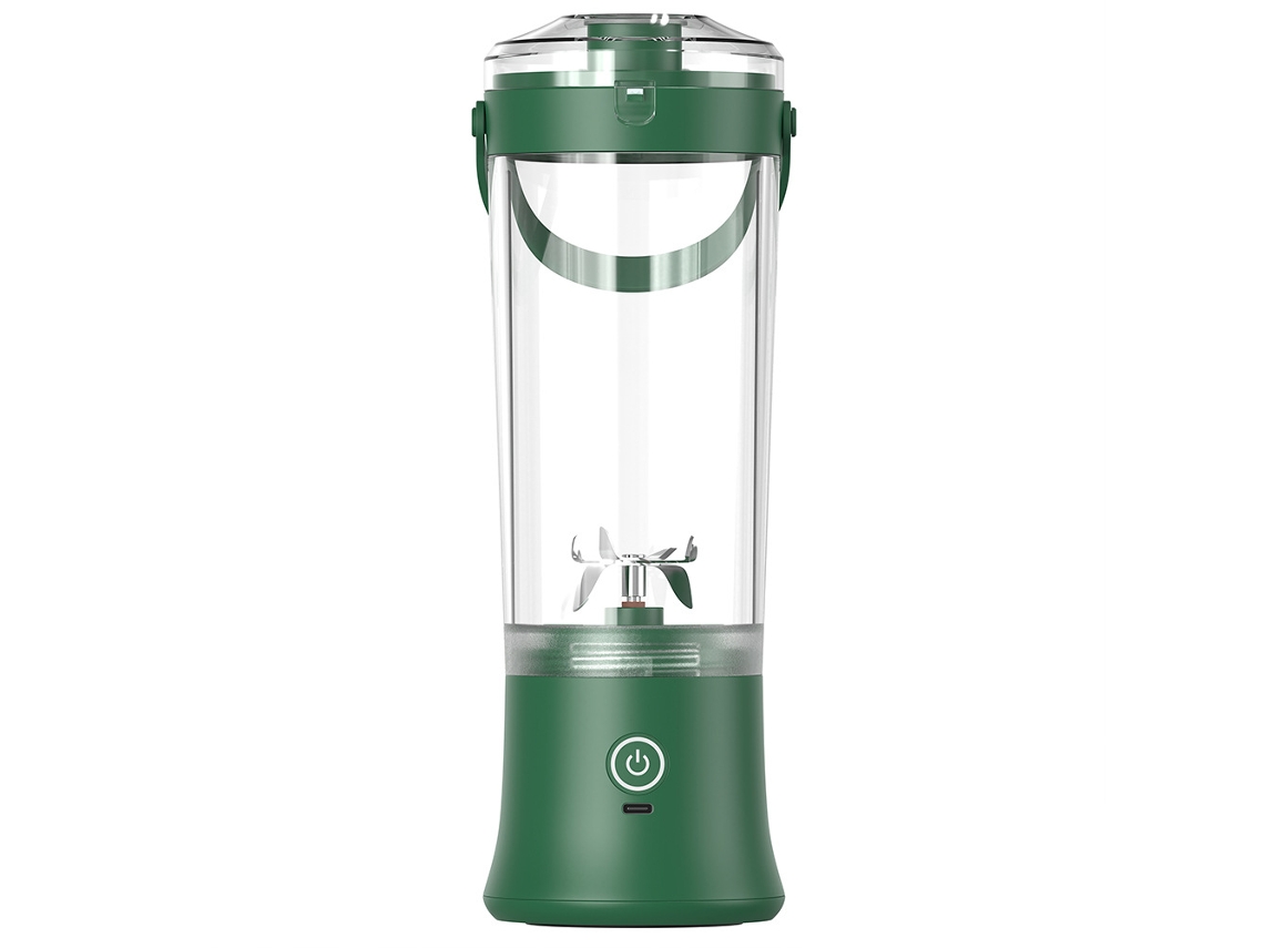 Mezclador Smoothie Portátil, 600 Ml, Usb Recargable, Batería De 4000 Mah, 31,7 X 9,9 X 9,9 Cm, Verde