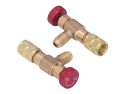 2 válvulas de control de refrigeración R410a, macho de 1/4" y hembra de 5/16".