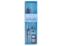 Pluma De Inmersión De Vidrio Duradera Bonita Decorativa Cómoda Kit De Caligrafía Portátil Con Pluma Punto Azul Para Regalo