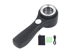 Lupa De Mano De 60 Aumentos Con Luz Led Recargable Por Usb Para Exploración Y Observación Al Aire Libre.