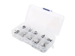 Juego de 100 anillos guía de cerámica para cañas de pescar