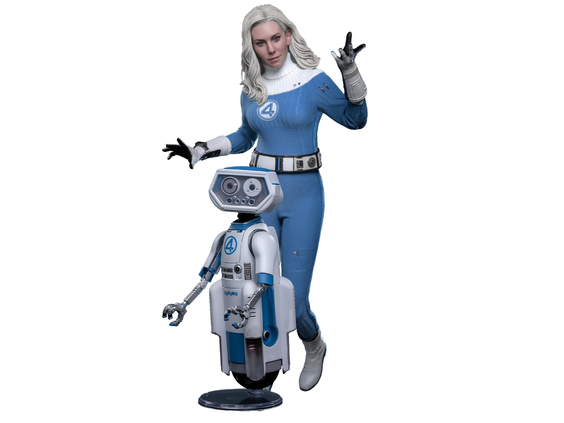 Figura Hot Toys Mms824b Marvel Comics Los Cuatro Fantásticos Primeros Pasos Mujer Invisible Herbie
