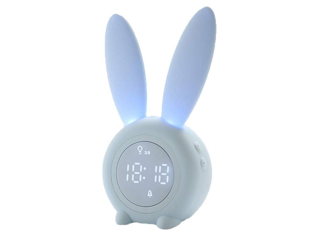 2026-reloj Despertador Digital Para Niños, Luz Nocturna Creativa Conejo, Luz De Despertar Con Temperatura Y Alarma Doble
