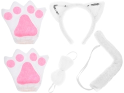 Kit De Disfraz De Gato: Diadema, Orejas, Lazo Decorativo, Diadema De Animal Para Cosplay.