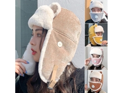 2026-gorro De Invierno Con Cubreboca Desmontable Antiviento De Pelo Suave Para Actividades Al Aire Libre