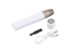 Cortador De Pelo Nasal Y Oído Eléctrico, Hoja De Acero Inoxidable, Doble Cabeza, Recortador De Barba Potente, Blanco