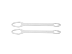 Juego De 2 Llaves Universales Dobles Autoajustables De 8-22 Mm Y 260 Mm, Chapadas En Plata.
