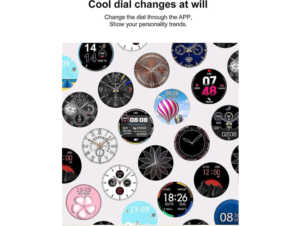 Reloj inteligente para hombre y mujer con monitor de actividad física, frecuencia cardíaca y presión arterial Ly Ebike (rosa)
