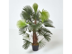 Homescapes - Palmera artificial verde Rhapis con maceta (90 cm)