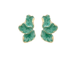 Pendientes De Mujer Con Forma De Pétalo, Decorados Con Madera De Arce Suave, Antideslizantes, Ligeros Y De Aleación Duradera.