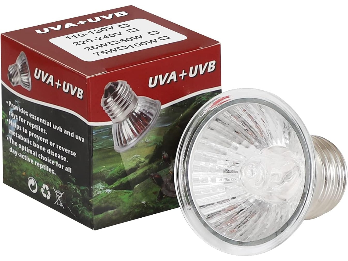 NEVEANCE Bombilla LED calefactora UVA/UVB, lámparas de calor para terrarios con reflector convexo para una mejor transmisión de luz, lámpara de calor de espect