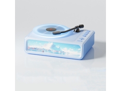 Altavoz Bluetooth MDUG para aromaterapia, reproductor de vinilo y luz nocturna (azul cielo)