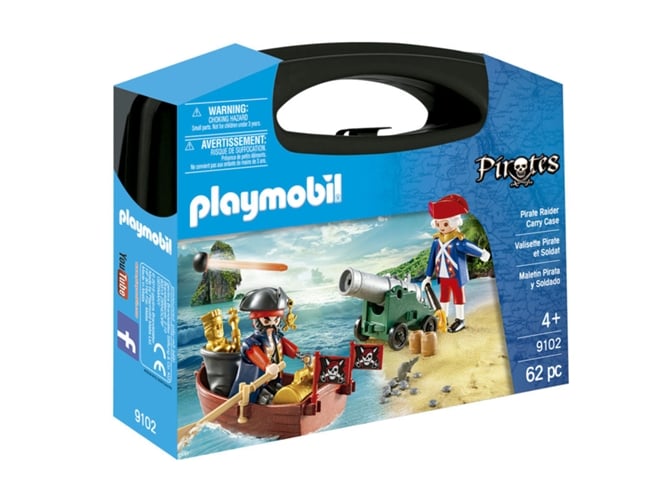 PLAYMOBIL Pirates: Maletín con pirata y soldado 9102 (Edad Mínima: 4 - 62 Piezas)