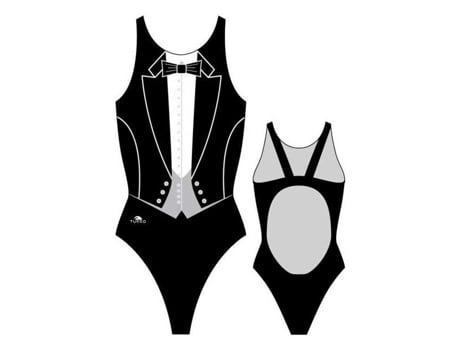 Traje de baño para Mujer TURBO Smoking Pro Resist Negro para Natacion (XXXXL)