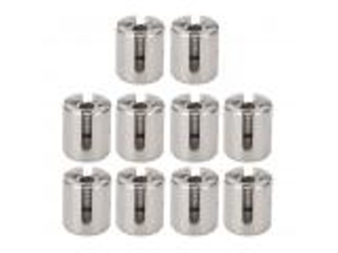 10 abrazaderas cruzadas de acero inoxidable 316 para accesorios de pared con cableado de 3 mm