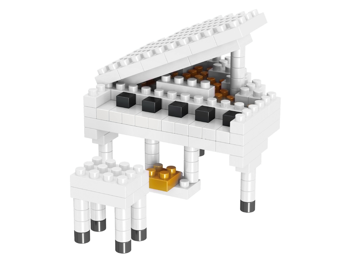Ats-bloques De Construcción Mini Instrumentos Musicales Niños Juguetes Piano Blanco Favors De Fiesta