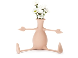 Tarro pequeño de silicona con motivos florales - Color Melocotón