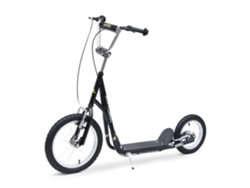 Patinete Todo Terreno Ruedas Hinchables Acero Negro