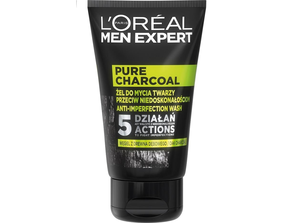limpiador de L'Oreal Men Expert contra fallos de 100 ml de carbón puro