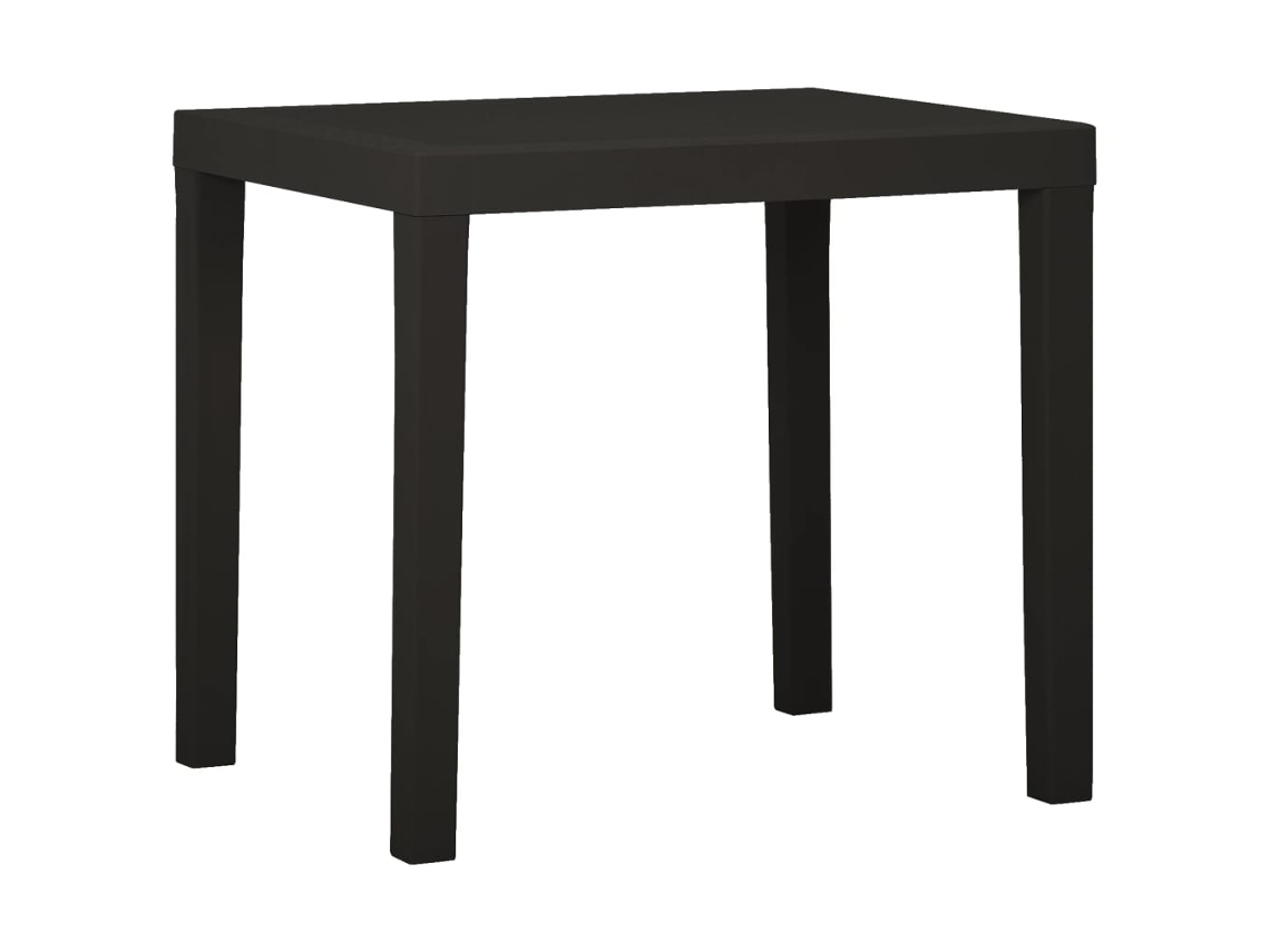 Mesa de jardín LOVELY HOME de plástico antracita (79 x 65 x 72 cm)