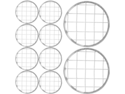 Inoomp Malla Metálica Reutilizable Antidesgaste, 10 Piezas, Rejilla De Hierro Para Flores En Color Plata, Elegante Y
