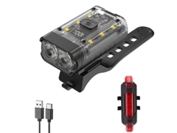 Faro LED para bicicleta T6 de 1300 lm, recargable por USB, ideal para ciclismo nocturno, scooter y ciclismo de montaña. Aeuzwr